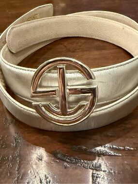 Terry Stack Silver Italian Leather Waist Belt with Metal Silver Buckle